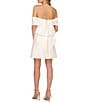 Color:Ivory - Image 2 - Mikado Off-the-Shoulder Oversized Bow Back A-Line Dress