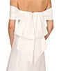 Color:Ivory - Image 4 - Mikado Off-the-Shoulder Oversized Bow Back A-Line Dress