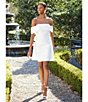 Color:Ivory - Image 5 - Mikado Off-the-Shoulder Oversized Bow Back A-Line Dress