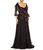 Adrianna Papell Organza 3/4 Sleeve Tie Front Wrap Jacket - Image 3