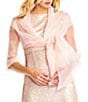 Adrianna Papell Organza 3/4 Sleeve Tie Front Wrap Jacket - Image 4