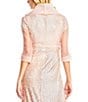 Adrianna Papell Organza 3/4 Sleeve Tie Front Wrap Jacket - Image 5