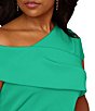 Adrianna Papell Plus Size Asymmetrical Neck Side Ruched Scuba Column Gown - Image 3