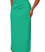 Adrianna Papell Plus Size Asymmetrical Neck Side Ruched Scuba Column Gown - Image 4