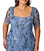 Adrianna Papell Plus Size Beaded Mesh Gown - Image 3