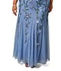 Adrianna Papell Plus Size Beaded Mesh Gown - Image 4