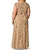 Adrianna Papell Plus Size Blouson Beaded Gown - Image 2