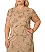 Adrianna Papell Plus Size Blouson Beaded Gown - Image 3