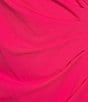 Adrianna Papell Plus Size Knit Crepe Short Sleeve Dress, Color:Petunia - Image 3