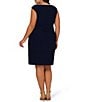 Color:Midnight - Image 2 - Plus Size Sleeveless Cowl Neck Sheath Dress