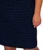 Color:Midnight - Image 4 - Plus Size Sleeveless Cowl Neck Sheath Dress