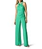 Adrianna Papell Rosette Halter Jumpsuit - Image 1
