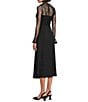 Adrianna Papell Satin Lace Combo Midi Dress - Image 3