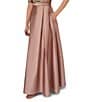 Color:Stone - Image 4 - Sequin Illusion Round Neck Short Sleeve Gown