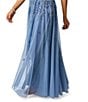 Adrianna Papell Short Sleeve Beaded Mesh Long Dress - Image 5