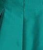 Color:Exotic Jade - Image 3 - Boat Neck Sleeveless A-Line Taffeta Dress