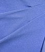 Color:Precious Periwinkle - Image 3 - Stretch Asymmetrical Neck Short Sleeve Sheath Dress