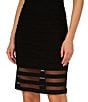 Color:Black - Image 5 - Stretch Jersey Pintuck V-Neck Short Sleeve Dress