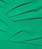 Color:Botanic Green - Image 3 - Stretch Knit Jersey V-Neck Cap Sleeve Pleated Bodice Dress