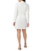 Adrianna Papell Stretch V-Neck Long Sleeve Blazer Dress, Color:Ivory - Image 2