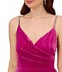 Color:Orcid Delight - Image 4 - Stretch Velvet Surplice V-Neck Sleeveless Midi Dress