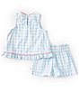 Color:Blue - Image 2 - Adventure Wear by Copper Key Little Girls 2T-6X Gingham Woven Set