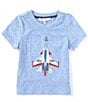 Color:Blue - Image 1 - Baby Boys 12-24 Months Round Neck Short Sleeve Airplane T-Shirt