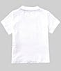 Color:White - Image 2 - Baby Boys 12-24 Months Round Neck Short Sleeve Beach T-Shirt
