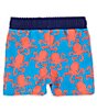 Color:Red - Image 2 - Baby Boys 3-24 Months Octopus Print Swim Trunks
