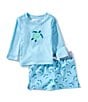 Adventurewear 360 Baby Boys Rashgaurd & Turtle Swim Trunks Set, Color:Aqua - Image 1