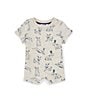 Color:Grey - Image 1 - Baby Boys 3-24 Months Short Sleeve Bunny Romper