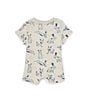Color:Grey - Image 2 - Baby Boys 3-24 Months Short Sleeve Bunny Romper