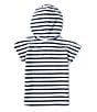 Color:Blue - Image 2 - Baby Boys 3-24 Months Short Sleeve Hooded Swim Coverup