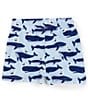 Color:Navy - Image 2 - Baby Boys 3-24 Months Whale Print Swim Trunks