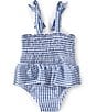 Adventurewear 360 Baby Girls 3-24 Months Red Gingham One-Piece Swimsuit, Color:Blue - Image 2