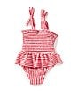 Adventurewear 360 Baby Girls 3-24 Months Red Gingham One-Piece Swimsuit, Color:Red - Image 2