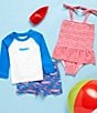 Adventurewear 360 Baby Girls 3-24 Months Red Gingham One-Piece Swimsuit, Color:Red - Image 3