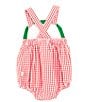 Color:Red - Image 2 - Baby Girls 3-24 Months Round Neck Sleeveless Watermelon Bubble