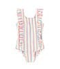 Color:Multi - Image 1 - Baby Girls 3-24 Months Scoop Neck Sleeveless Rainbow Stripe One-Piece Swimsuit