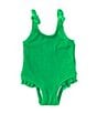 Color:Green - Image 1 - Baby Girls 3-24 Months Scrunch One-Piece Swimsuit