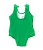 Color:Green - Image 2 - Baby Girls 3-24 Months Scrunch One-Piece Swimsuit