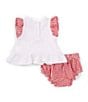 Color:Red - Image 2 - Baby Girls Newborn-12 Months Americana Sailboat Knit Flutter Sleeve Top & Bloomers Set