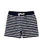 Color:Navy - Image 1 - Little Boys 2T-6 Pull-On Striped Terry Shorts