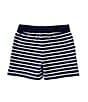 Color:Navy - Image 2 - Little Boys 2T-6 Pull-On Striped Terry Shorts