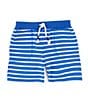 Color:Royal - Image 1 - Little Boys 2T-6 Pull-On Striped Terry Shorts