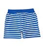 Color:Royal - Image 2 - Little Boys 2T-6 Pull-On Striped Terry Shorts