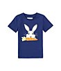 Color:Navy - Image 1 - Little Boys 2T-6 Short Sleeve Bunny Applique Raglan T-Shirt