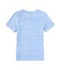 Color:Light Blue Heather - Image 2 - Little Boys 2T-6 Short Sleeve Fighter Jet Applique Heathered T-Shirt