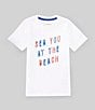 Color:White - Image 1 - Little Boys 2T-6 Short Sleeve Sea You At The Beach T-Shirt