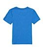 Color:Royal - Image 2 - Little Boys 2T-6 Short Sleeve Shark Embroidered Graphic T-Shirt